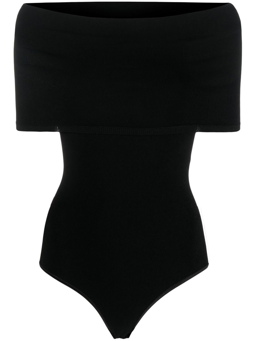 ALAIA Off-the-Shoulder Black Bodysuit