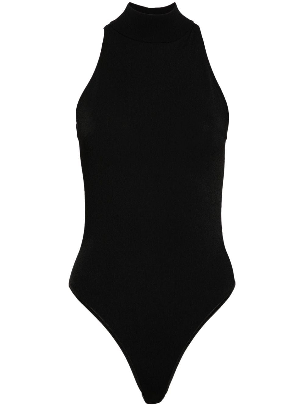 ALAIA Black Body Halter Top for Women - SS24 Collection