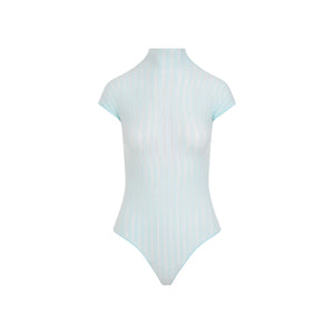 ALAIA Blue Nylon Body for Women - SS24 Collection