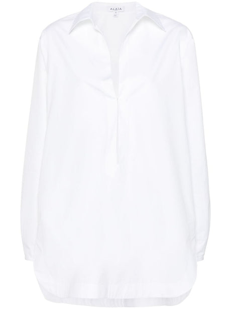 ALAIA Chic Poplin Mini Shirt Dress for Women