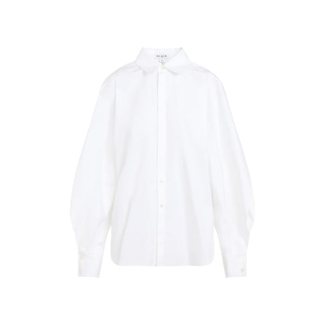 ALAIA Chic White Button-Up Shirt for Women