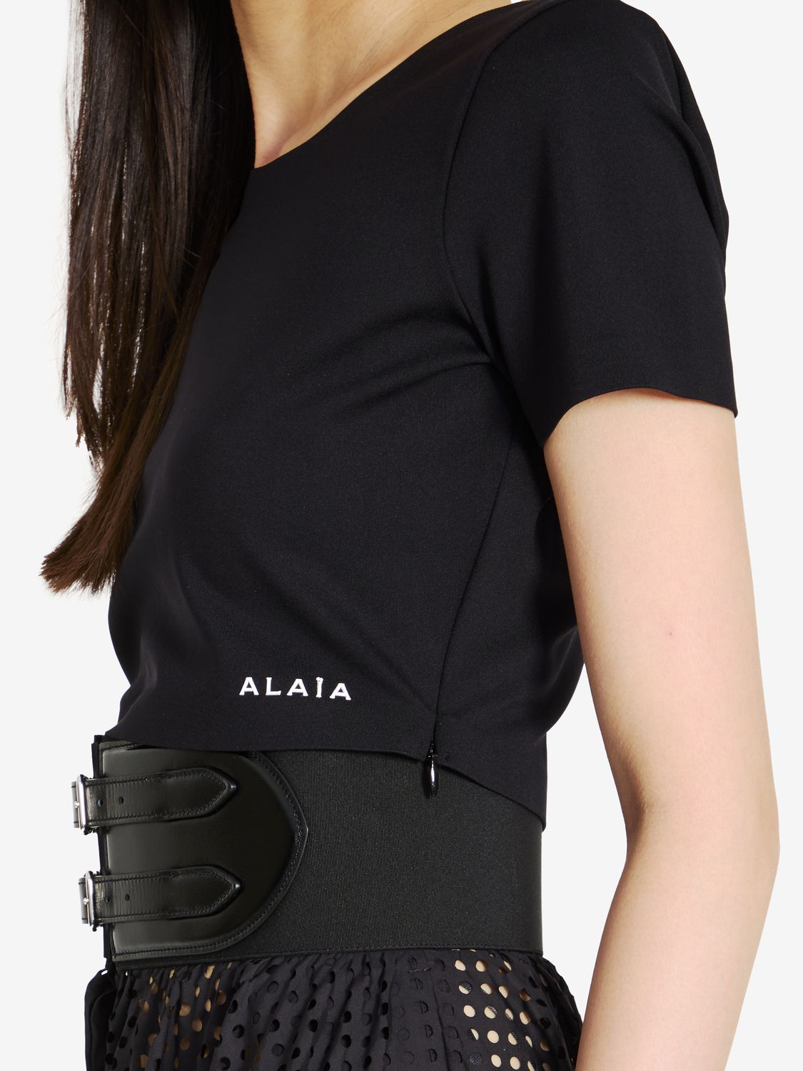 ALAIA Sculpted Elegance Crop Top