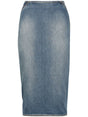 ALAIA Chic Denim Midi Pencil Skirt for Women