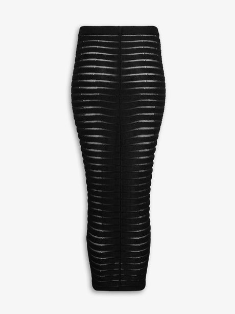 ALAIA Elegant Stretch-Knit Midi Skirt