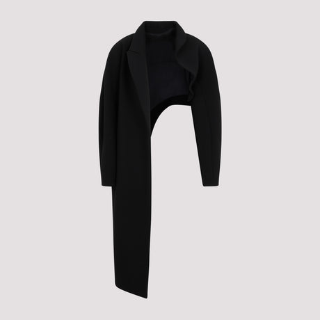 ALAIA Sleek and Chic Black Half Jacket for Women