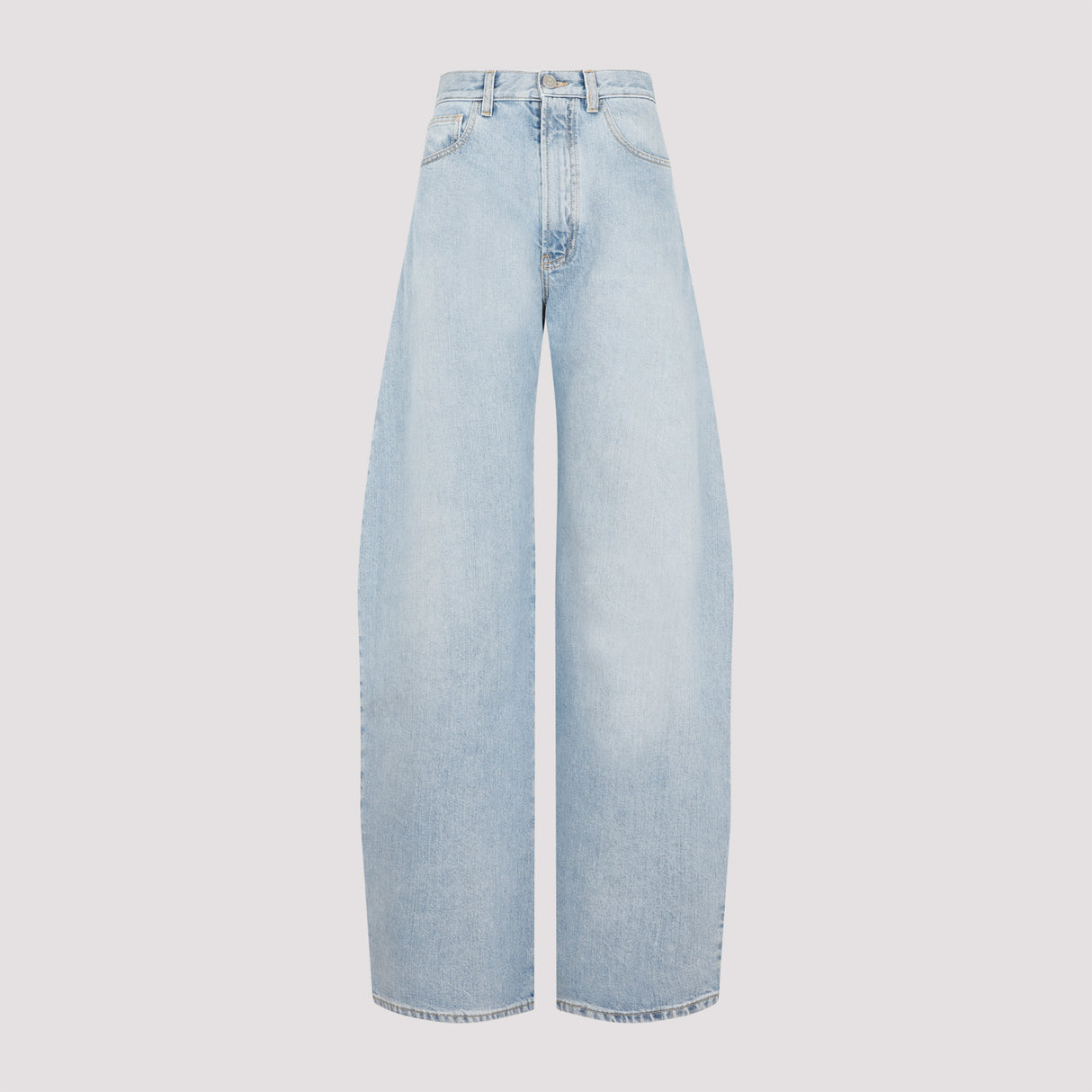 ALAIA WIDE CAMAL DENIM JEAN PANTS