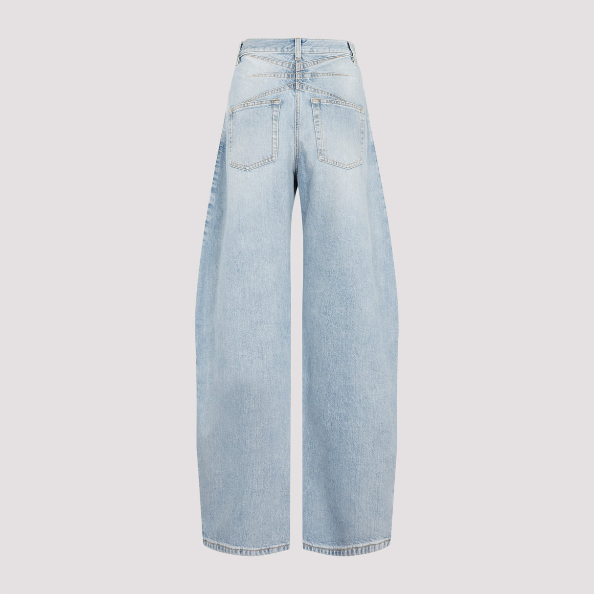 ALAIA WIDE CAMAL DENIM JEAN PANTS