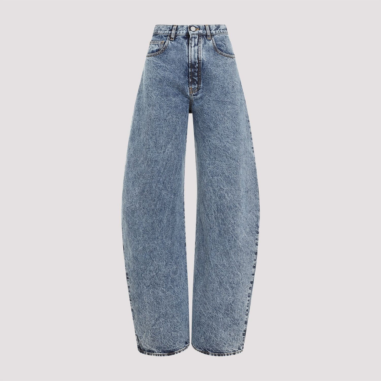 ALAIA Winter Sky Blue Linen Pants