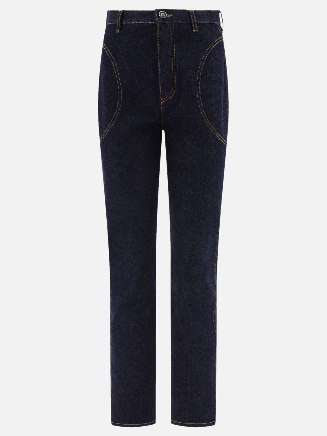 ALAIA 24SS Denim High Rise Jeans in Blue for Women