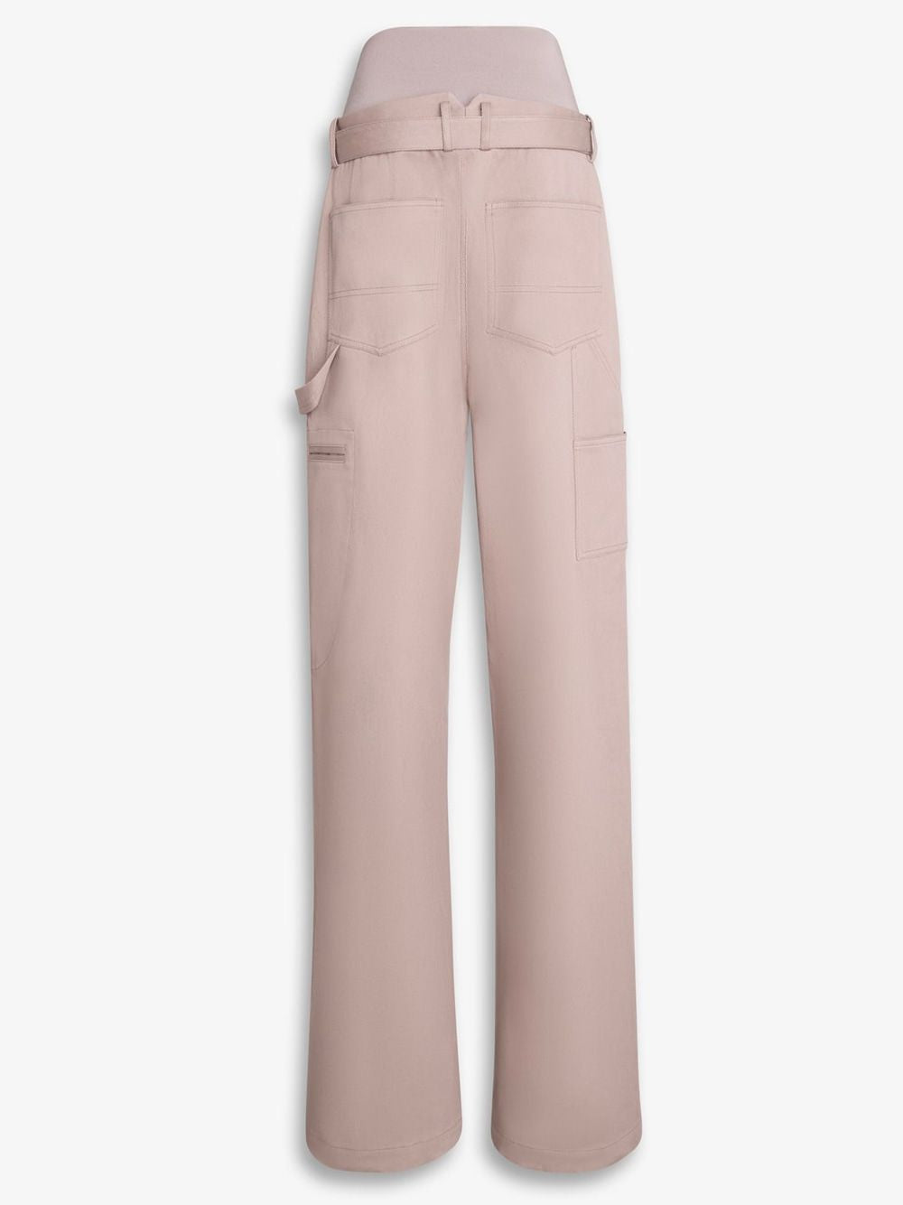 ALAIA STEEL CARGO TROUSERS WITH KNIT BAND