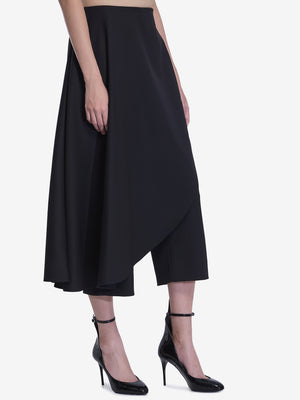 ALAIA Asymmetric Skirt Pants with Side Zip Closure - Regular Fit