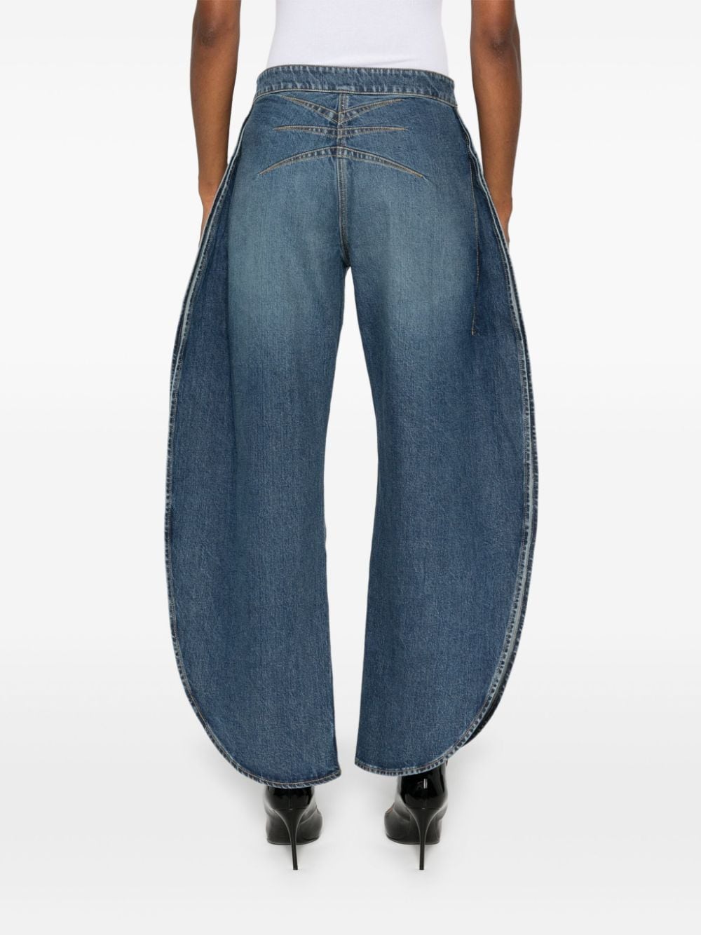 ALAIA Round Cut Denim Jeans for Women - FW24 Collection