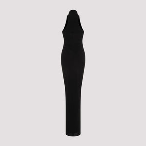 ALAIA Elegant Draped Long Dress