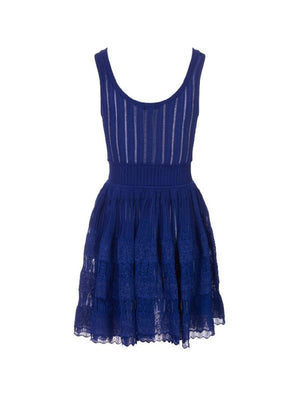 ALAIA Blue Shiny Crinoline Dress for Women