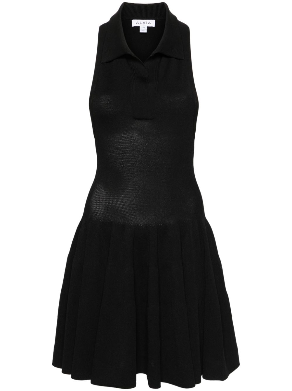 ALAIA Sleek Racerback Mini Polo Dress