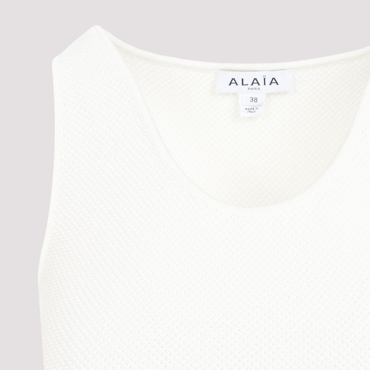 ALAIA Elegant White Mini Skater Dress