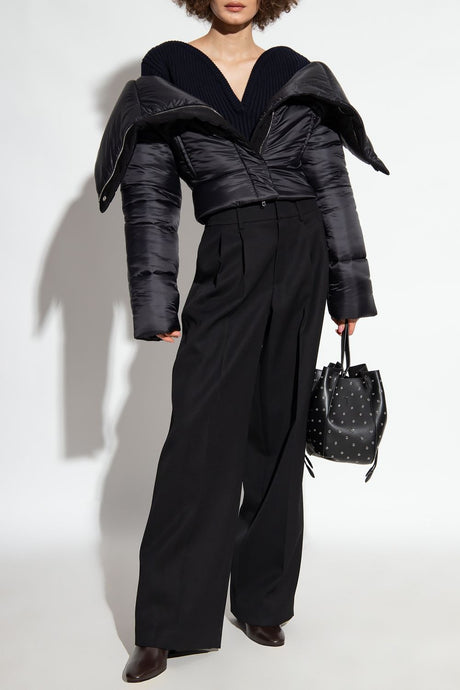 黑色修身保暖外套 - FW23新品系列