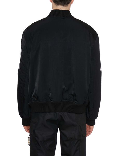 男士黑色Logo夹克衫，SS23季节，内衬尼龙