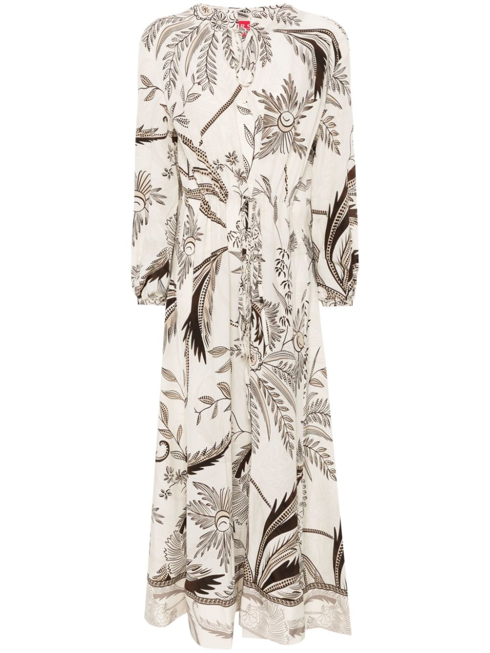 F.R.S FOR RESTLESS SLEEPERS Elegant Botanical Silk Dress