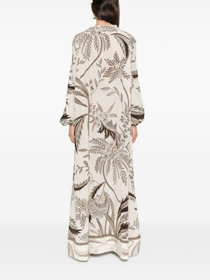 F.R.S FOR RESTLESS SLEEPERS Elegant Botanical Silk Dress