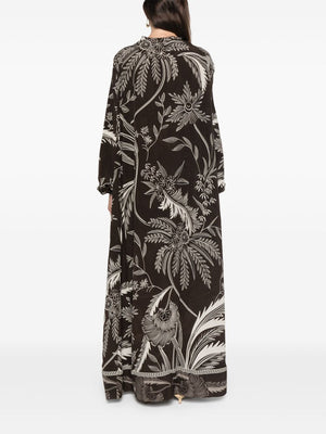 F.R.S FOR RESTLESS SLEEPERS Elegant Botanical Silk Dress