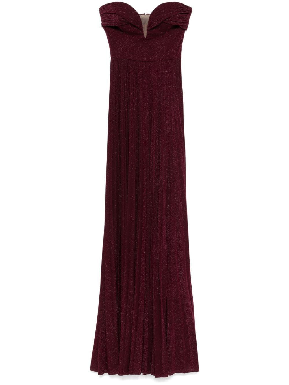 ELISABETTA FRANCHI Belted Lurex Maxi Dress for Women