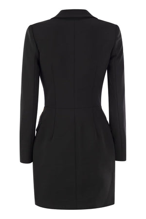 ELISABETTA FRANCHI Elegant Double-Breasted Black Suit Coat for Women