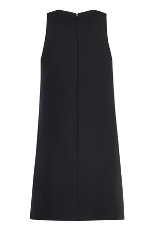 ELISABETTA FRANCHI Chic Long Black Dress with Chain Detail for Women