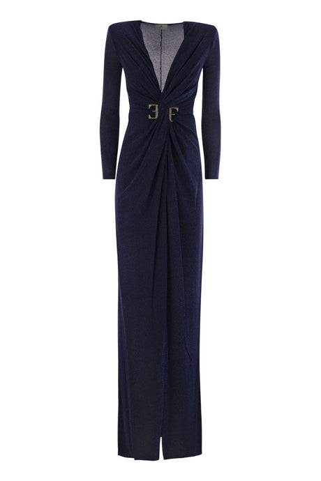 ELISABETTA FRANCHI Elegant Blend Fabric Dress for Women - FW24 Collection