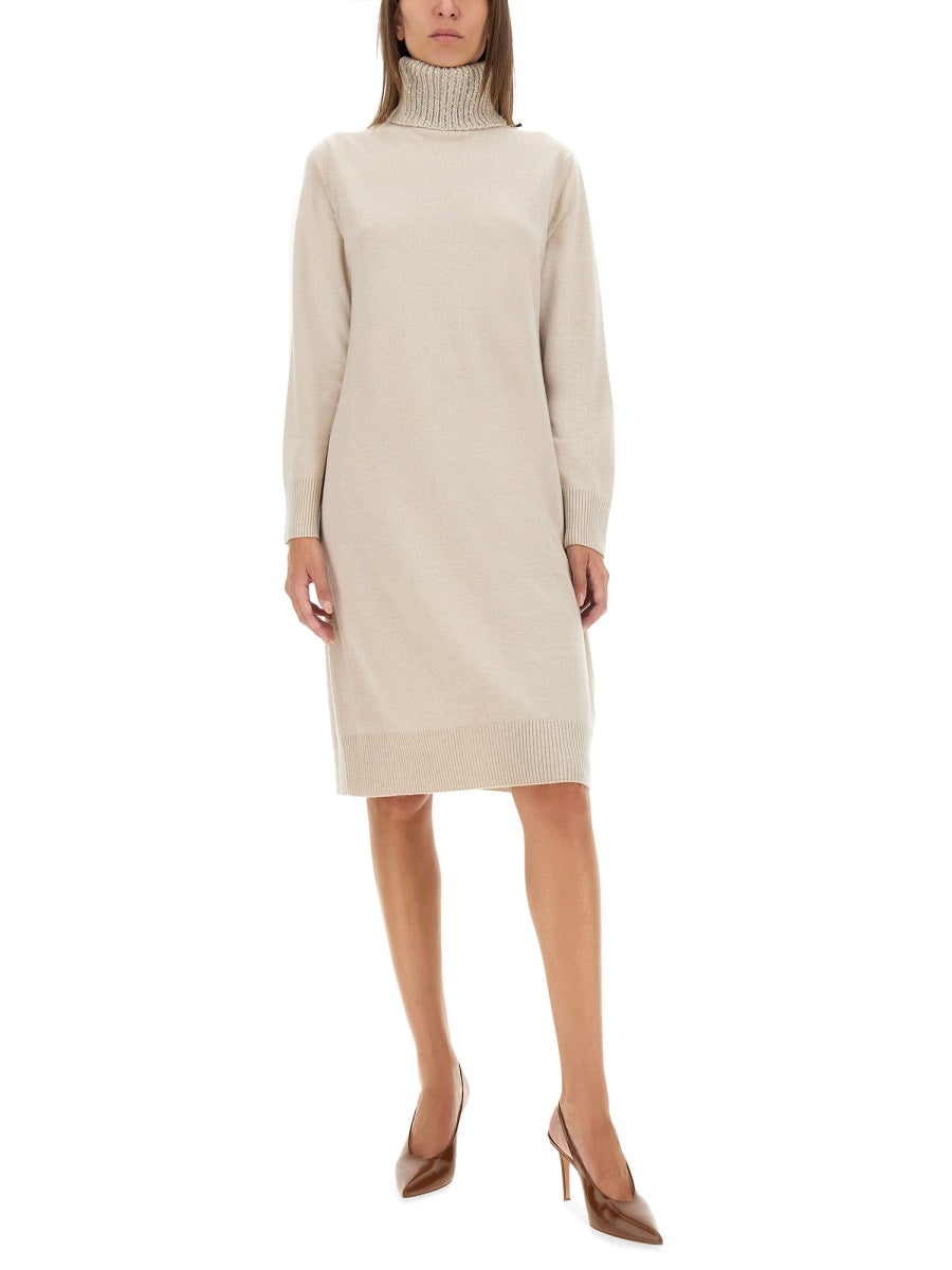 FABIANA FILIPPI Elegant Midi Dress with Luxurious Wool Blend