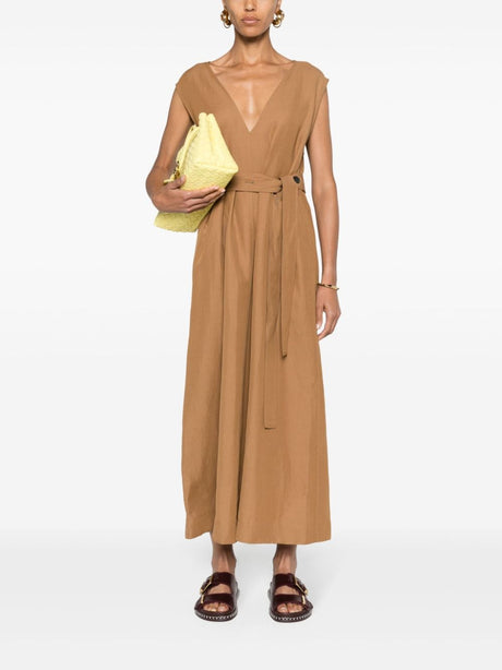 FABIANA FILIPPI Women's Sand Beige A-Line Dress with Detachable Belt