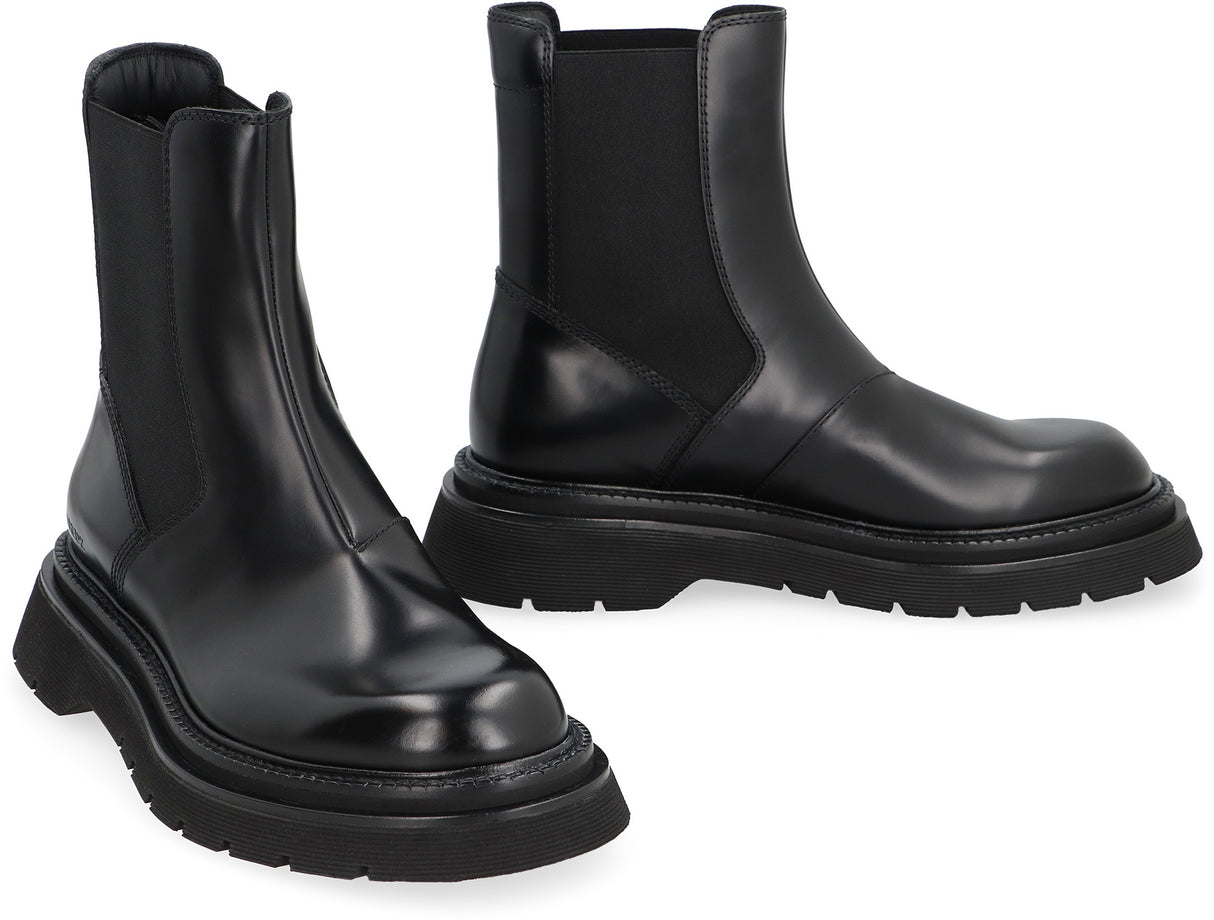 DSQUARED2 Men's Leather Chelsea Boots in Black for FW23