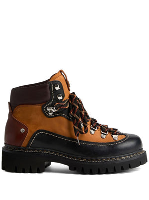 DSQUARED2 Men's Panelled Leather Hiking Boots - FW23