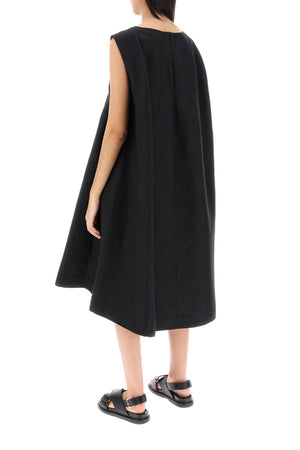 لباس قطني أسود بتصميم متموج خاص للنساء - مجموعة SS24