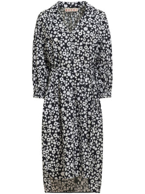 MARNI Organic Cotton Poplin Midi Dress for Women