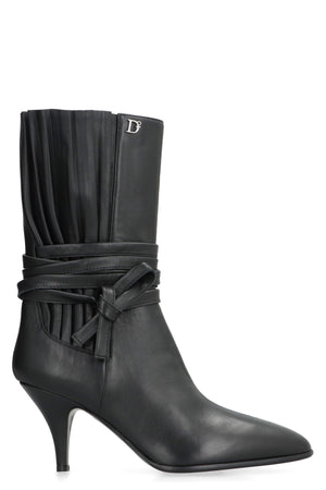 DSQUARED2 Stunning Leather Ankle Boots for Bold Women