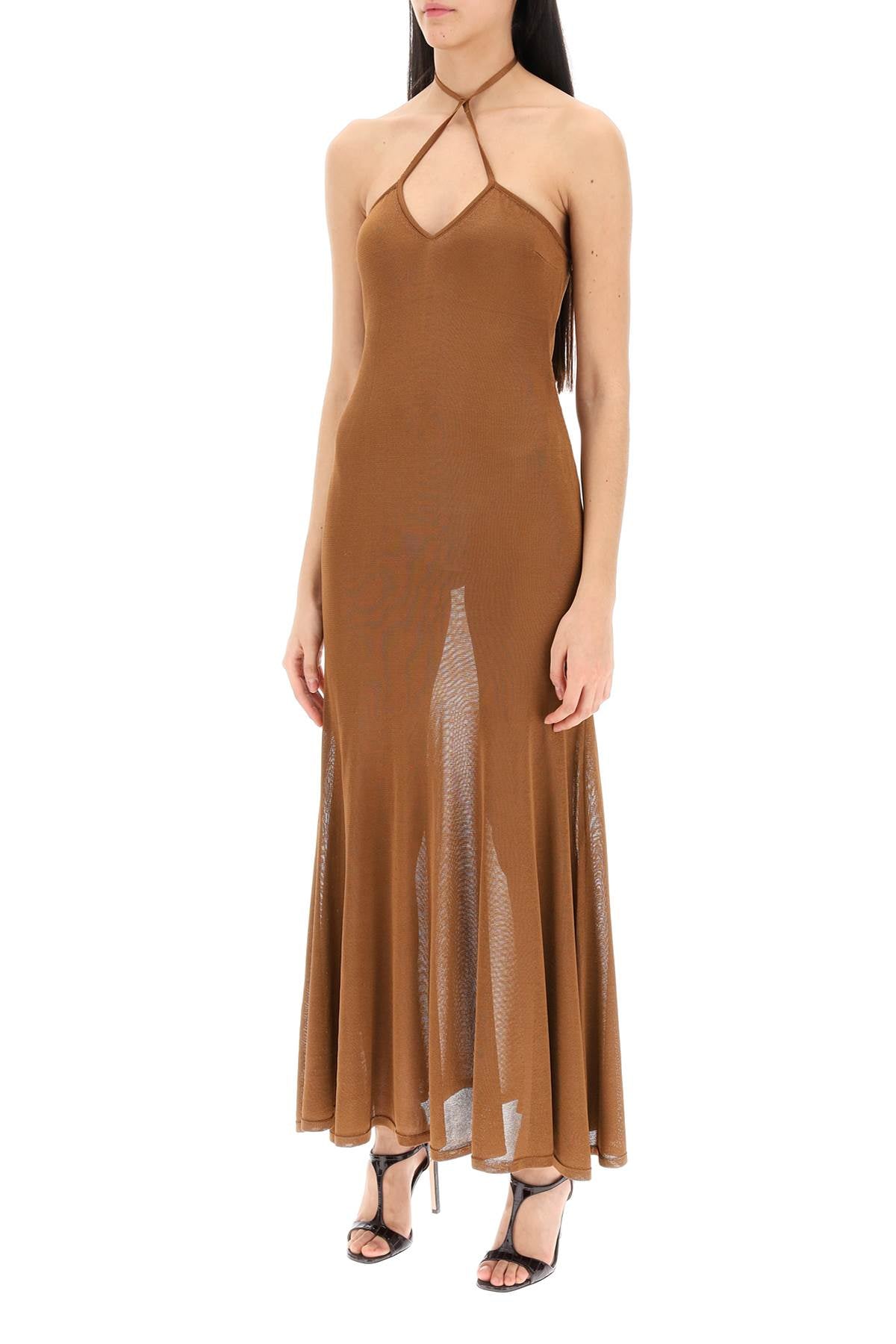 Elegant Brown Maxi Dress for Women - SS24 Collection