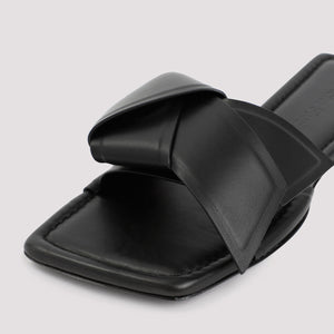 ACNE STUDIOS Black Leather Musubi Sandals for Women