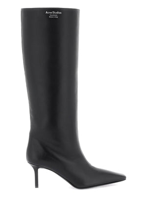 ACNE STUDIOS Black Leather Boots with a Sleek Design for Women - SS24