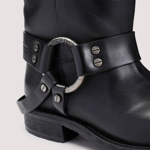 Stylish Black Biker Boots for Women - Perfect for the SS24 Season