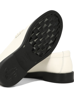 Classic White Leather Slip-On Loafers for Women