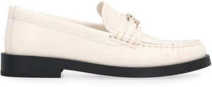 Stylish White Leather Loafers for Women