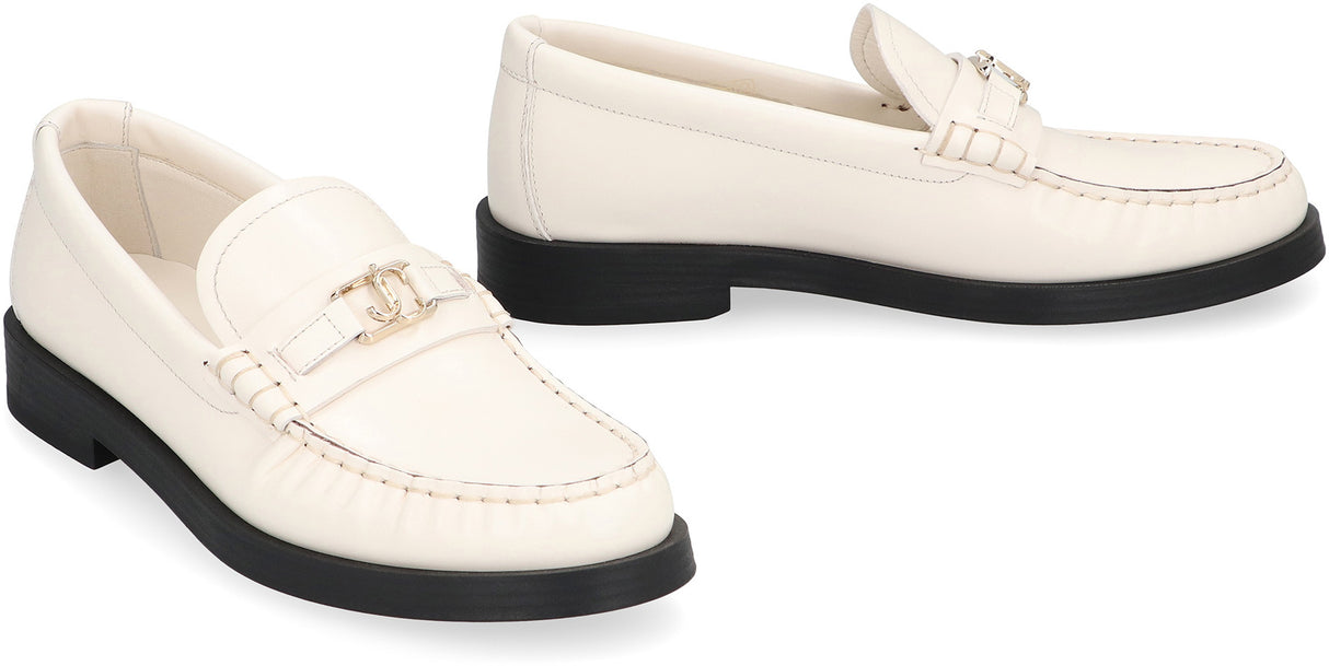 JIMMY CHOO Addie Leather Loafers for Women