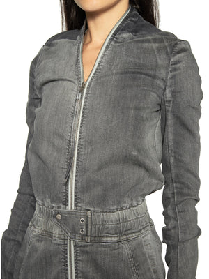 DRKSHDW Grey Denim Overalls for Women