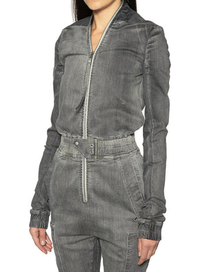 DRKSHDW Grey Denim Overalls for Women