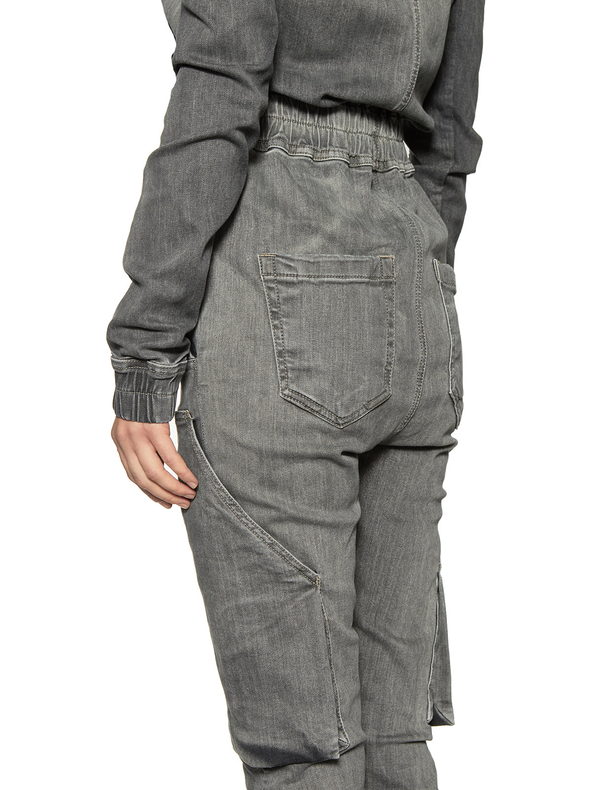 DRKSHDW Grey Denim Overalls for Women