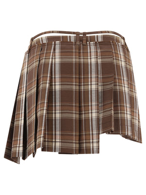 ACNE STUDIOS Chic Asymmetrical Pleated Mini Skirt