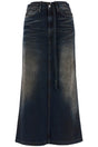 ACNE STUDIOS Maxi Denim Skirt with Adjustable Waist Strap - Ankle-Length Style