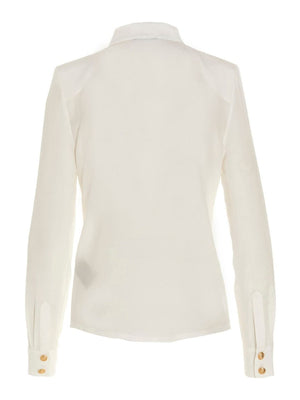Blanc女款鈕扣絲雪紡襯衫 - FW23系列