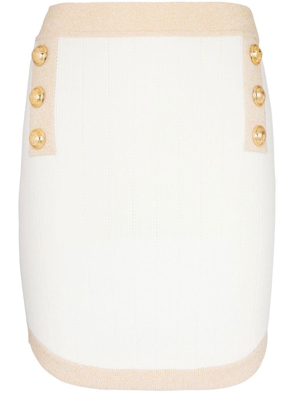 BALMAIN Women's 23SS Beige Mini Skirt